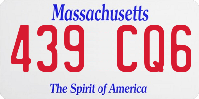 MA license plate 439CQ6