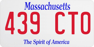 MA license plate 439CT0