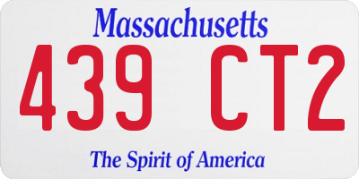 MA license plate 439CT2