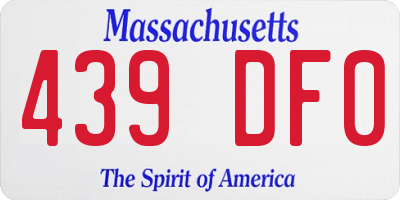 MA license plate 439DF0