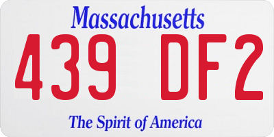 MA license plate 439DF2