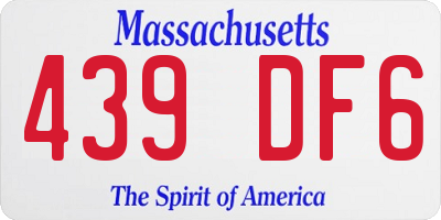 MA license plate 439DF6