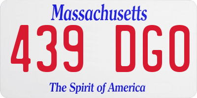 MA license plate 439DG0