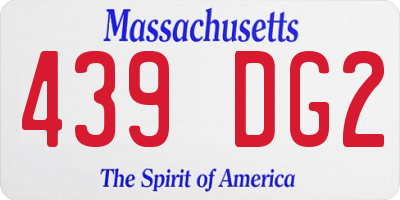 MA license plate 439DG2