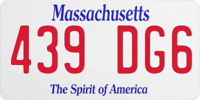 MA license plate 439DG6