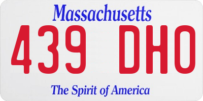 MA license plate 439DH0