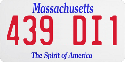 MA license plate 439DI1