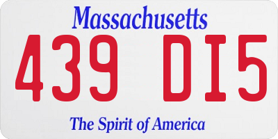 MA license plate 439DI5