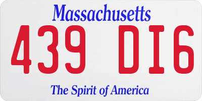 MA license plate 439DI6