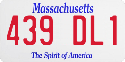 MA license plate 439DL1