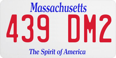 MA license plate 439DM2