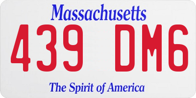 MA license plate 439DM6
