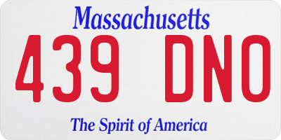 MA license plate 439DN0