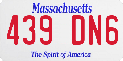 MA license plate 439DN6