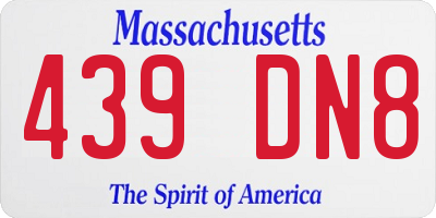 MA license plate 439DN8