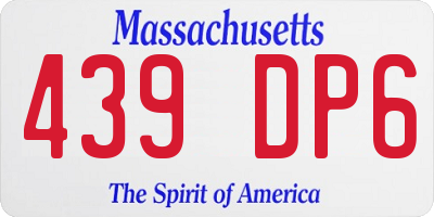 MA license plate 439DP6