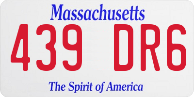 MA license plate 439DR6