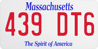 MA license plate 439DT6