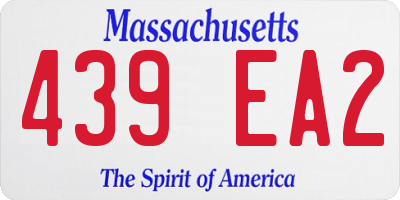 MA license plate 439EA2