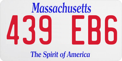 MA license plate 439EB6