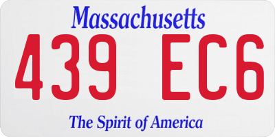 MA license plate 439EC6