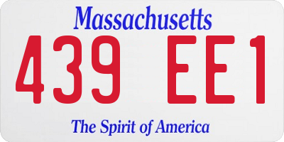 MA license plate 439EE1