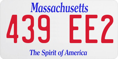 MA license plate 439EE2