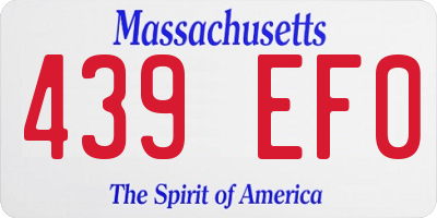 MA license plate 439EF0