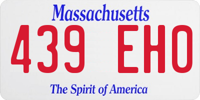 MA license plate 439EH0