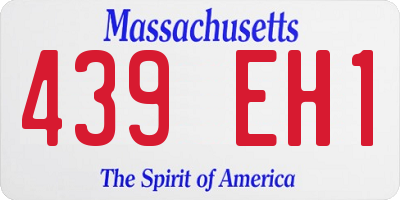 MA license plate 439EH1