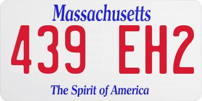 MA license plate 439EH2