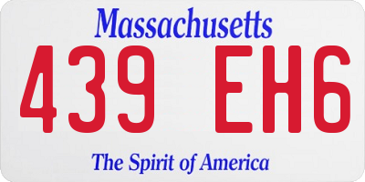 MA license plate 439EH6