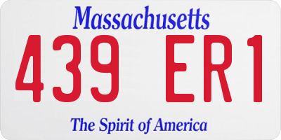 MA license plate 439ER1