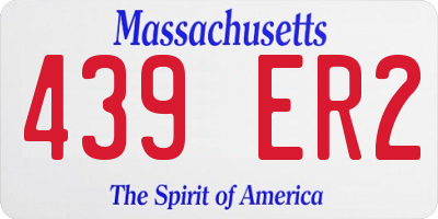 MA license plate 439ER2