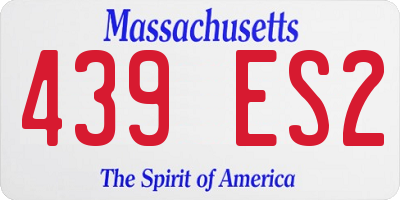 MA license plate 439ES2