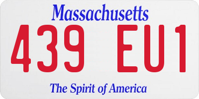 MA license plate 439EU1