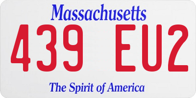 MA license plate 439EU2
