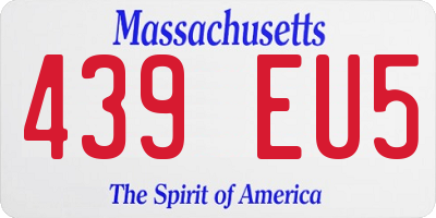 MA license plate 439EU5