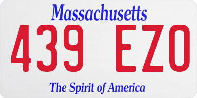 MA license plate 439EZ0