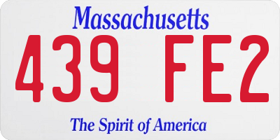 MA license plate 439FE2