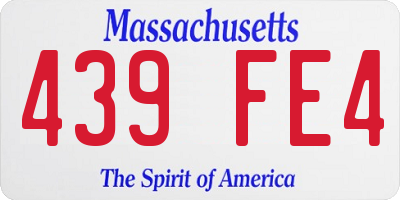 MA license plate 439FE4