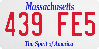 MA license plate 439FE5