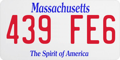 MA license plate 439FE6