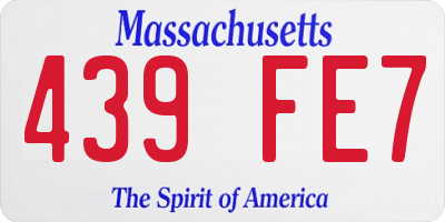 MA license plate 439FE7