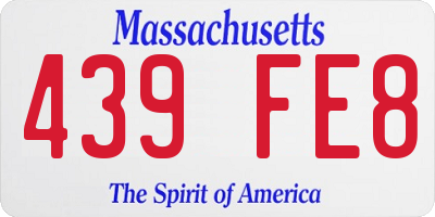 MA license plate 439FE8