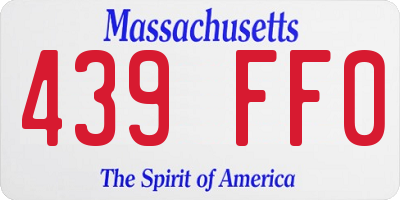MA license plate 439FF0