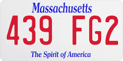 MA license plate 439FG2