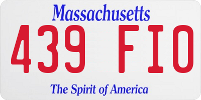 MA license plate 439FI0