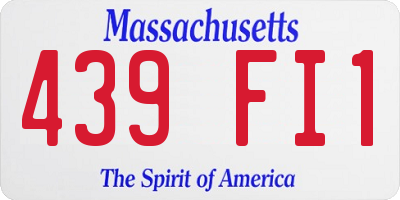 MA license plate 439FI1
