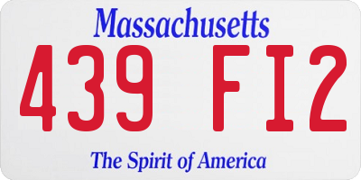 MA license plate 439FI2